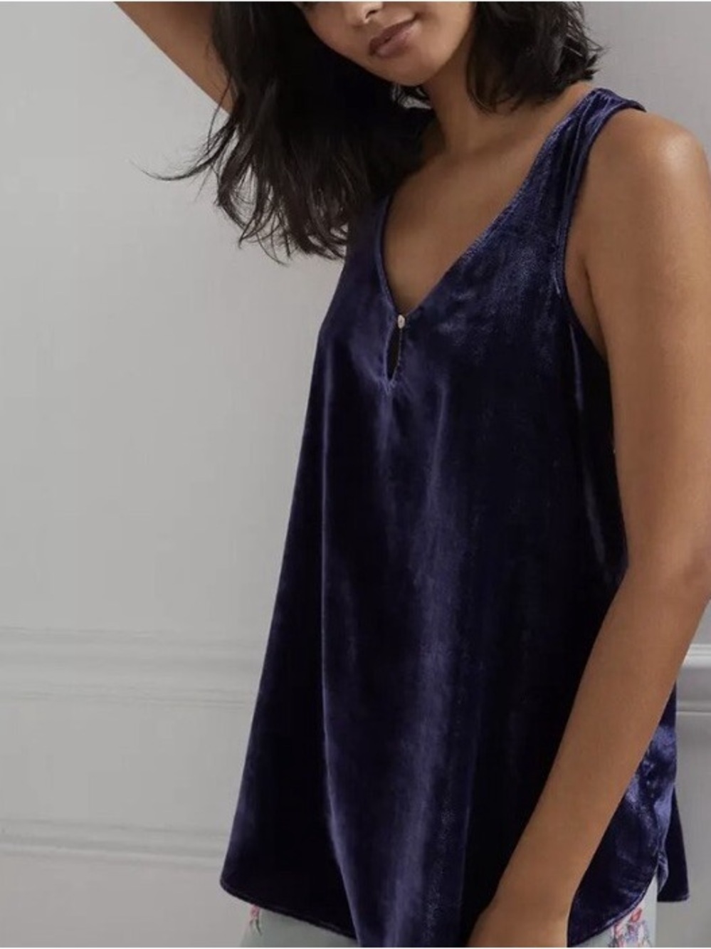 Anthropologie Suri Velvet Racer Back Tank Top